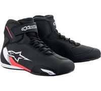 Alpinestars Sektor Scarpe Moto, nero-bianco-rosso, taglia 42 43 per maschi
