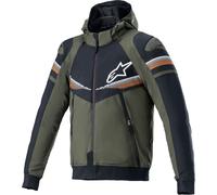 Alpinestars Sektor V2 Felpa con cappuccio motociclistica, Verde/Nero, Taglia M