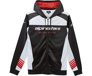 Alpinestars, Sessions II, Felpa con Cappuccio E Zip, Nero Bianco, XXL, Uomo