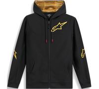 Alpinestars Sessions V3 Felpa con cappuccio e zip, nero-oro, taglia S