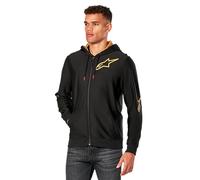 Alpinestars Sessions V3 Felpa con cappuccio e zip, nero-oro, taglia M