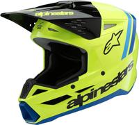 Alpinestars SM3 Radium Casco da motocross giovanile, nero-giallo, taglia L