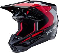 Alpinestars SM5 Honda Casco Motocross, nero/rosso, Taglia XS (53/54)