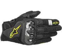 Alpinestars Smx-1 Air V2 - Guanti da moto, misura S, colore nero/giallo fluo