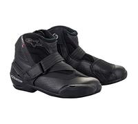 Alpinestars SMX-1 R V2 - Stivali da moto ventilati, struttura leggera in microfibra, flusso d'aria migliorato, presa superiore (50, nero/bianco), Nero/Bianco, 48 EU