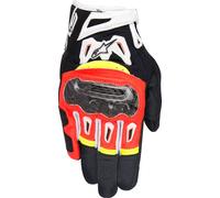 Alpinestars SMX 2 Air Carbon V2, guanti S male Nero/Rosso Fluo/Bianco/Giallo Fluo