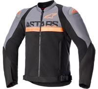 Alpinestars SMX Air Giacca tessile moto perforata, nero/grigio/arancione, Taglia S
