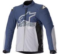 Alpinestars SMX giacca tessile moto impermeabile, grigio-blu, taglia L per maschi
