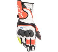 Alpinestars SP-2 V3, guanti M male Bianco/Rosso Fluo/Nero