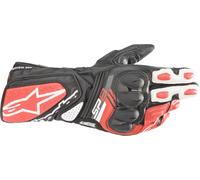 Alpinestars SP-8 V3 Guanti da moto, nero-bianco-rosso, taglia L per maschi