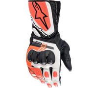 Alpinestars SP-8 V3, guanti S male Nero/Bianco/Rosso Fluo