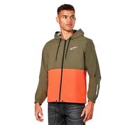 Alpinestars Speeder Windbreaker, giacca in tessuto L male Verde Scuro/Arancione