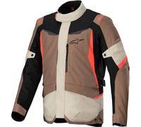 Alpinestars ST-1, giacca tessile impermeabile M male Marrone Chiaro/Beige/Nero/Rosso Fluo