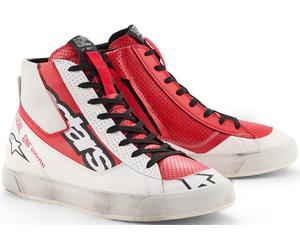 Alpinestars Stated Flair Scarpe da motociclismo, bianco/rosso, Taglia 7,5