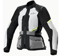 Alpinestars Stella Andes Air, giacca tessile Drystar donna L female Grigio Chiaro/Grigio Scuro/Nero/Giallo Fluo