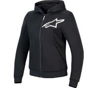 Alpinestars Stella Chrome V2 Sport Felpa con cappuccio e zip da moto da donna, nero, Taglia XL