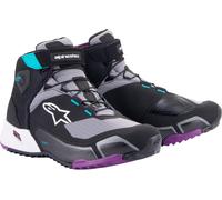 Alpinestars Stella CR-X Drystar Scarpe Moto Donna, nero/grigio/viola, Taglia 9,5 (42)