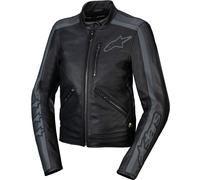 Alpinestars Stella Dyno Giacca in pelle da moto da donna, nero/grigio, Taglia S