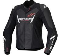 Giacca Donna Pelle STELLA FASTER V3 Nero Bianco Corallo Fluo ALPINESTARS - AN: 38