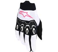 Guanti da motocross da donna Alpinestars Stella Full Bore V2 Bianco-Rosa Fluo-Nero M