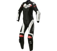 Alpinestars Stella GP Plus Ladies Two Piece Tuta in pelle per moto, nero-bianco-rosso, taglia 46 per donne