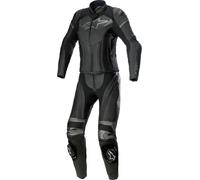 Alpinestars Stella GP Plus Ladies Two Piece Tuta in pelle per moto, nero-grigio, taglia 48 per donne