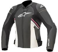 Alpinestars Stella GP Plus R V3 Giacca donna in pelle moto, nero/bianco/rosa, Taglia 40