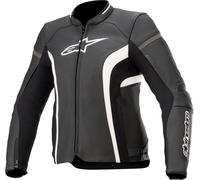 Alpinestars Stella Kira V2 Giacca donna moto in pelle, nero-bianco, taglia 46 per donne