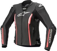 Alpinestars Stella Missile V2 Giacca in pelle da donna per moto, nero-rosa, taglia 48 per donne