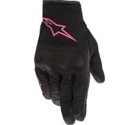 Alpinestars Stella S Max Drystar Guanti da donna impermeabili motociclistici, nero-rosa, taglia S per donne