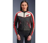 Alpinestars Stella T-Dyno WR Giacca tessile moto da donna, nero-rosso-beige, taglia L per donne