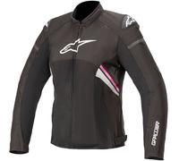 Alpinestars Stella T-GP Plus V3 Air Giacca tessile da donna, nero-bianco-rosa, taglia XS per donne