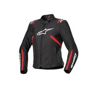 Alpinestars Stella T-SPS V2 Impermeabile Giacca Tessile Moto da Donna, Nero/Rosso, L