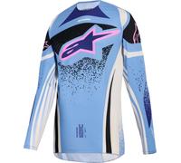 Alpinestars Stella Techstar Nomur Maglia motocross da donna, bianco-blu, taglia M per donne