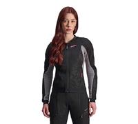 Alpinestars Stella Troop Air Jacket - Giacca da motociclista da donna ventilata per comfort estivo, Nero/Grigio cenere/Rosa Fluo, Small