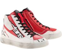 Alpinestars Stated Flair Scarpe da motociclismo, bianco/rosso, Taglia 12,5