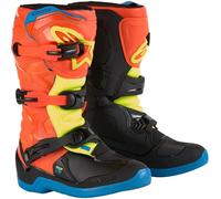 ALPINESTARS - Stivali Tech 3S Junior Orange Fluo / Enamel Blue / Giallo Fluo 2024 Arancione 8 (EU 42)