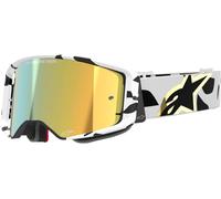 Alpinestars Supertech Corp Absolute Vision Gold Occhiali da motocross, bianco/oro, Taglia unica