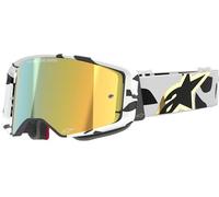 Alpinestars Supertech Corp, occhiali a specchio male Bianco/Nero/Oro Oro A Specchio