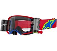 Alpinestars Supertech Corp, occhiali male Rosso/Blu/Giallo Fluo Trasparente