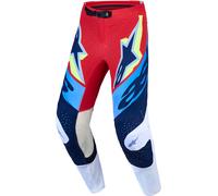 Alpinestars Supertech Dyna Pantaloni da motocross, rosso/bianco/blu, Taglia 32