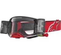 Alpinestars Supertech Firma Roll-Off Occhiali da motocross, rosso/argento, Taglia unica