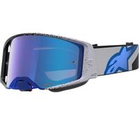 Alpinestars Supertech Hiten Mirror Occhiali da motocross, nero/blu/bianco, Taglia unica