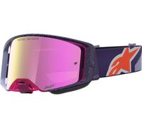 Alpinestars Supertech Hiten Mirror Occhiali da motocross, viola/rosso, Taglia unica