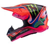 §Casco Cross Alpinestars S-M10 Deegan ECE06 Arancio Viola-Rosa Fluo§