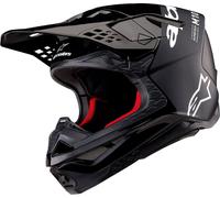 Alpinestars Supertech M10 Flood, casco da motocross L male Nero/Opaco-Grigio Scuro
