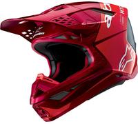 Alpinestars Supertech M10 Flood, casco da motocross L male Rosso Fluo/Rosso/Bianco