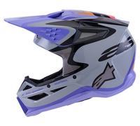 alpinestars Supertech M3 Jettson Casco Cross Grigio/Lilla L