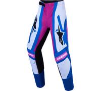 Alpinestars Supertech Maven Pantaloni Motocross Giovanili, nero/bianco/blu/rosso, Taglia 22