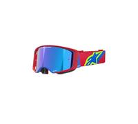 Maschera Cross Alpinestars Supertech Corp Specchio Argento Rosso/Blu Rosso,Blu